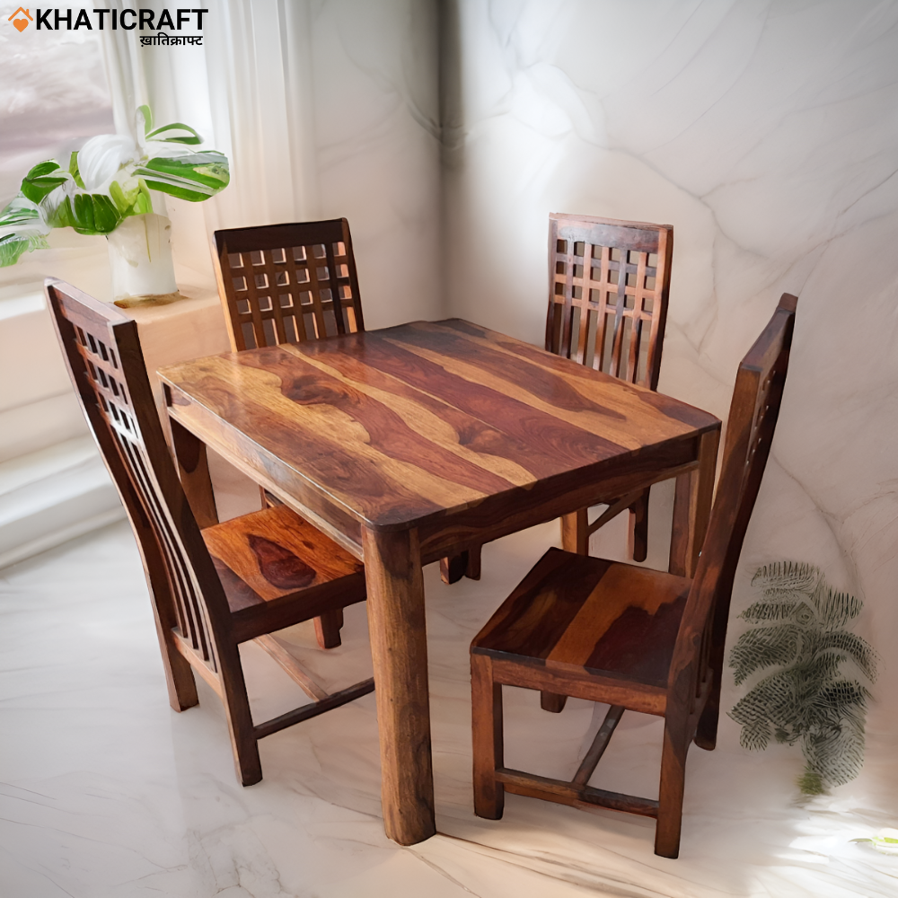 4 seater best sale dining table sheesham