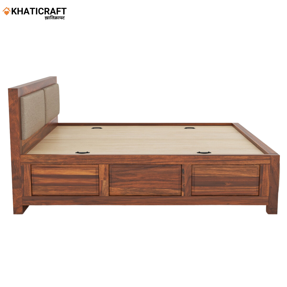 Buy Kalp Solid Wood King Size Sheesham Bed Online At Best Price In ...