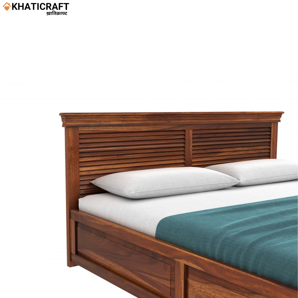 Buy Daksha Solid Wood King Size Sheesham Bed Online At Best Price In ...