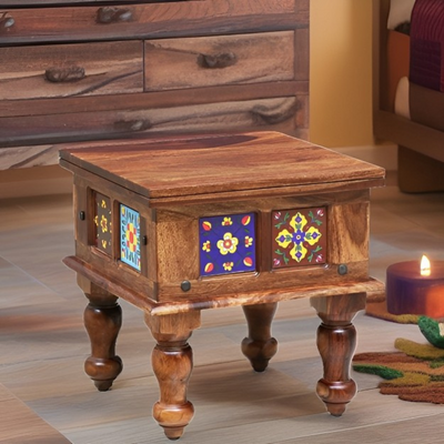 Solid Wood Sheesham Side End Table