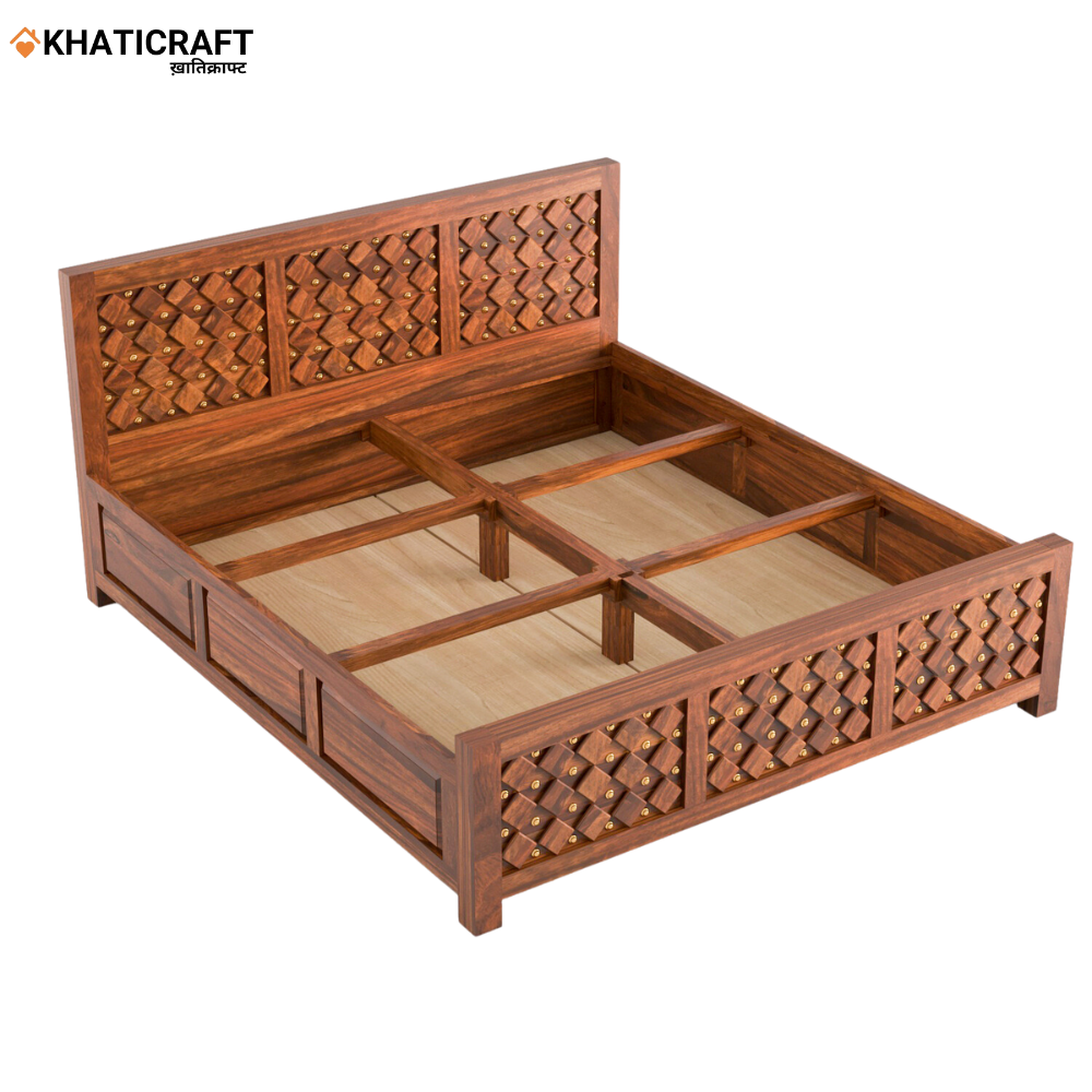 Buy Giri Solid Wood King Size Sheesham Bed Online At Best Price In ...