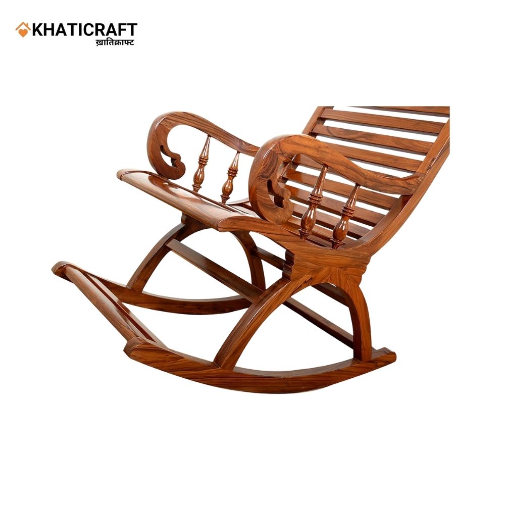 Buy Sheesham wood rocking chair online in India khaticraft