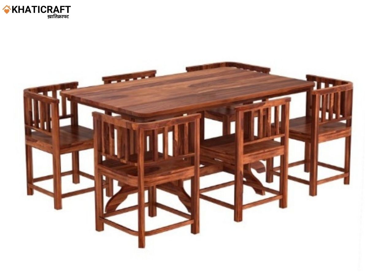 Compact six seater on sale dining table